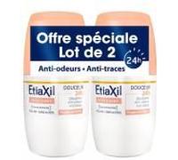 EtiaXil Déodorant anti-transpiration aisselles 24h Roll-on 50 ml Lot de 2 – Fabriqué en France