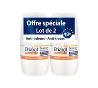 EtiaXil Déodorant anti-transpiration aisselles 24h Roll-on 50 ml Lot de 2 – Fabriqué en France