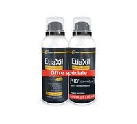 ETIAXIL - Déodorant Anti-transpirant HOMME Transpiration Modérée Aisselles Contrôle 48h Aérosol 150 ml Lot de 2 Spray 300