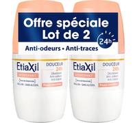 Etiaxil Déodorant Transpiration Faible Aisselles Peaux Sensibles Roll-On 2x50ml