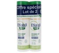 ETIAXIL - Déodorant Végétal Certifié BIO Parfum Lotus 24H - Aisselles - Adapté aux peaux sensibles - Spray - 2x100 ml