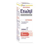 ETIAXIL - Déodorant Détranspirant - Traitement Transpiration Excessive - Aisselles, Mains, Pieds, Torse - Peaux normales - Efficacité 5 jours - Spray - 30 ml