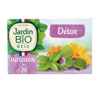 ETIC - Infusion détox Bio JARDIN BIO | Savoureux mélange d'herbes | À déguster chaud pour une pause gourmande | la boîte de 20 sachets | LOT DE 3