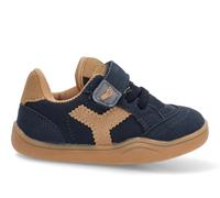 Etika Kids 52443 Chaussures Barefoot souples avec bout large et fermeture Velcro, idéales pour la maternelle et les premiers pas, bleu, 25 EU