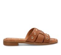 Etika Sandales bio pour femme, chaussures plates anatomiques, double boucle, modèle 10095, marron, 40 EU