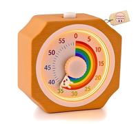 EtikaChange Minuteur Visuel Enfant Bois Écologique Rechargeable Timer Enfant Montessori Silencieux - Lumière Ajustable - Gestion du Temps TDAH, Cuisine, Devoirs, Maison -Time Timer- Minuteur Enfant