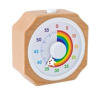 EtikaChange Minuteur Visuel Enfant Bois Écologique Rechargeable Timer Montessori Silencieux avec Lumière Douce Ajustable - Gestion du Temps TDAH, Cuisine, Devoirs, Maison - Time Timer