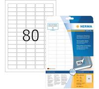 HERMA Special - Papier - mat - auto-adhésif amovible - blanc - 35.6 x 16.9 mm 2000 étiquette(s) (25 feuille(s) x 80) étiquettes Blanc G