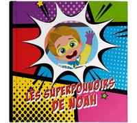 Etikids Livre personnalisé pour enfant. Livre personnalisé avec le prénom. Livre de superhéros personnalisé. Apprend estime de soi. + 3 ans. Les superpouvoirs de Noah