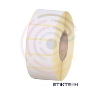 ETIKTECH - Étiquettes autocollantes vierges 100x150 mm, blanc mat de mandrin 76mm,1000 étiquettes par rouleau, compatibles avec les imprimantes thermiques