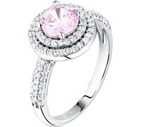 Etincelante bague en argent avec zirconia rose Tesori SAIW27601 - Circonférence : 52 mm.