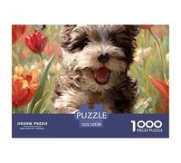 Etineram_A_Cute_Happy_Puppy_Running_Through_Tulip_and_Daisy_fie_fdc2af3c-8f7e-41fb-bb0c-3d6ca60ca455 Matériau De Qualité Jeu De Loisir Idéal, Parfait pour Le Temps en Famille Et La Relaxation Intérie
