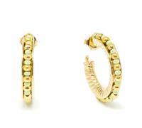 Etiopia Verde 2Cm Pendientes #Oro Brillo 1 U