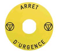 ETIQUETA CIRCULAR 60MM 'ARRET D´URGENCE'