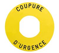 ETIQUETA CIRCULAR 60MM 'ARRET D'URGENCE'