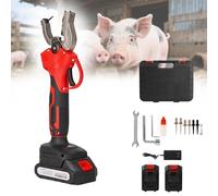 Étiqueteur D'oreille For Animaux De Ferme Bovins Porcs Moutons Facile À Utiliser Réduit Douleur Animale Outil Électrique D'étiquetage Du Bétail Avec 2 Piles/6 Aiguilles D'étiquette D'oreille