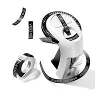 Étiqueteuse à gaufrer, étiqueteuse en relief avec rubans, gaufrage rétro, vintage et portable, 1 rouleau de ruban d'étiquetage en plastique 3D noir, bricolage pour enfants, gaufrage manuel facile à