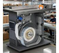 Étiqueteuse, applicateur semi-automatique à 90 degrés, écran tactile numérique, précision de ± 0,5 mm, réglable pour étiquettes de 25 à 30 mm, application efficace d'étiquettes
