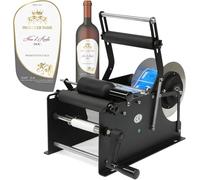 Étiqueteuse automatique de bouteilles rondes, réglable pour différentes tailles, applicateur d'étiquettes électrique pour un emballage efficace