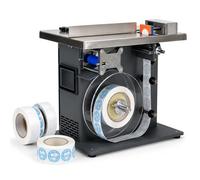 Étiqueteuse automatique pour cosmétiques et aliments, largeur réglable, étiqueteuse de boîte d'angle à 90°, contrôle PLC, 15 à 30 étiquettes/min, précision ± 0,5 mm