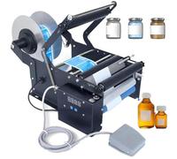 Étiqueteuse électrique de bouteilles, applicateur automatique d'étiquettes avec pédale pour bouteilles en verre et en plastique, solution d'emballage à haute vitesse