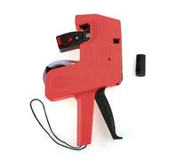 Étiqueteuse MX5500 trois couleurs, pistolet à étiquettes de prix, outil de vente au détail à 8 chiffres avec étiquettes, recharge d'encre pour supermarchés, magasins, jaune, (Rouge)