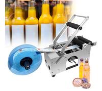 Étiqueteuse ronde semi-automatique, applicateur sans effort pour bouteilles, plateau d'alimentation en papier réglable avec barre de presse