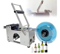 Étiqueteuse semi-automatique de bouteilles rondes, haute efficacité 20 à 40 pièces/min, idéale pour différentes tailles de bouteilles, améliore le processus d'emballage