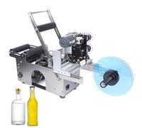 Étiqueteuse semi-automatique réglable, applicateur d'étiquettes de bouteilles électriques de 100 W pour récipients ronds, 20 à 40 pièces/min, idéale pour les cosmétiques, les boissons, les emballages