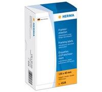 Etiquette à affranchir, 130 x 40 mm, double, blanc