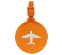 Etiquette à bagage / étiquette valise AVION ( Rond - Orange) - NOV@GO® Orange G