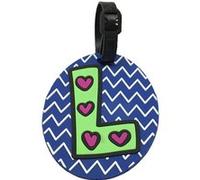 Étiquette à Bagage pour valise , sac-à-dos et cartable - Lettre L [NOVAGO®] MULTICOLORE G