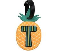 Étiquette à Bagage pour valise , sac-à-dos et cartable - Lettre T [NOVAGO®] ORANGE G