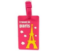 Etiquette à bagages /étiquette valise ( Tour Eiffel , Rose) NOVAGO ® Rose G