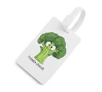 Étiquette à bagages « Fais comme si j'étais un brocoli » pour sac de voyage - Étiquettes d'identification mignonnes pour valise - Style blanc