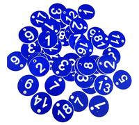 Étiquette à clé numérotée ronde, Étiquette ruche : Marqueur d'identification portable for le bétail, idéal for les bars, tables, jardins et hôtels(Dark Blue)