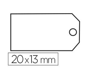 Étiquette à fil apli agipa 13x20mm cartonnette blanche fil blanc coton paquet 200 unités