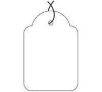 Étiquette à fil apli agipa 18x29mm cartonnette blanche fil blanc coton paquet 200 unités