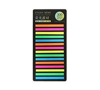 Étiquette à onglets adhésifs fins, 300, Fluorescent party | Marqueurs onglets d ' adhésifs pour classer les fichiers, notes autocollantes inscriptibles et translucides de