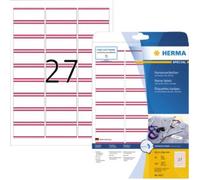 Herma Pochette 540 badges autocollants textile 63,5×29,6 mm soie d'acétate personnalisables laser
