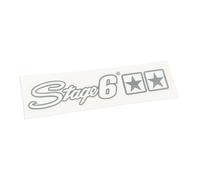 Étiquette adhésive avec logo STAGE6 et texte 250 x 450 mm Argent