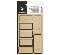 Etiquette Adhésive, Kraft rectangle noir - Noir