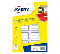 AVERY - Etui de 120 étiquettes autocollantes écolier/bleues, Format 36 x 56 mm