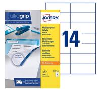 Etiquette adresse jet d'encre et laser 105 x 42,3 mm Avery 3653-100 blanche - Boîte de 1400
