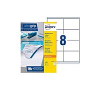 AVERY - 800 Étiquettes Multi-Usages UltraGrip Personnalisables - Sans Bourrage - Format 105 x 70 mm - Impression Laser, Jet d'Encre et Copieur