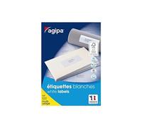 AGIPA Bte 600 étiquette 99,1x93,1 mm (6 x 100F A4) Multi-usage Coin Rond Permanent Blanc