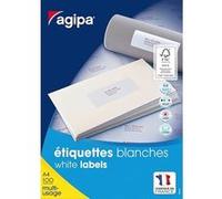 APLI Étiquettes 99,1x93,1 mm (6 x 100F A4) Multi-usage Coin rond Permanent Blanc Bte 600