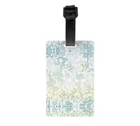 Étiquette amusante imprimée d'algues vertes et bleues, utilisées pour les accessoires essentiels de voyage, les sacs à bagages, les sacs à dos.