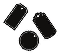 Etiquette ardoise à accrocher, stylo inclus, noir