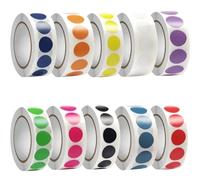 Étiquette autocollante à points colorés, 1000 pièces, marque de Classification, rouleaux d'autocollants en papier couché, papeterie esthétique Kawaii Purple-1000pcs roll